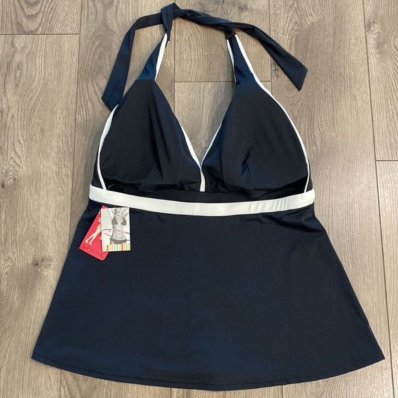 SPANX Black and White Bikini Top - Picture 4 of 11